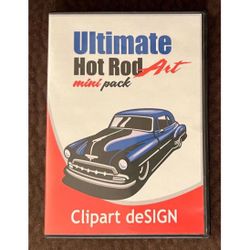Ultimate Hot Rod Art Mini Pack Clipart Design PC Software CD-ROM Logo Muscle Car 