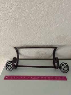 Metal Paper Towel Holder Brown