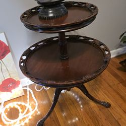 Antique dumbwaiter table