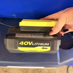 Ryobi Charger And Battery 40V 