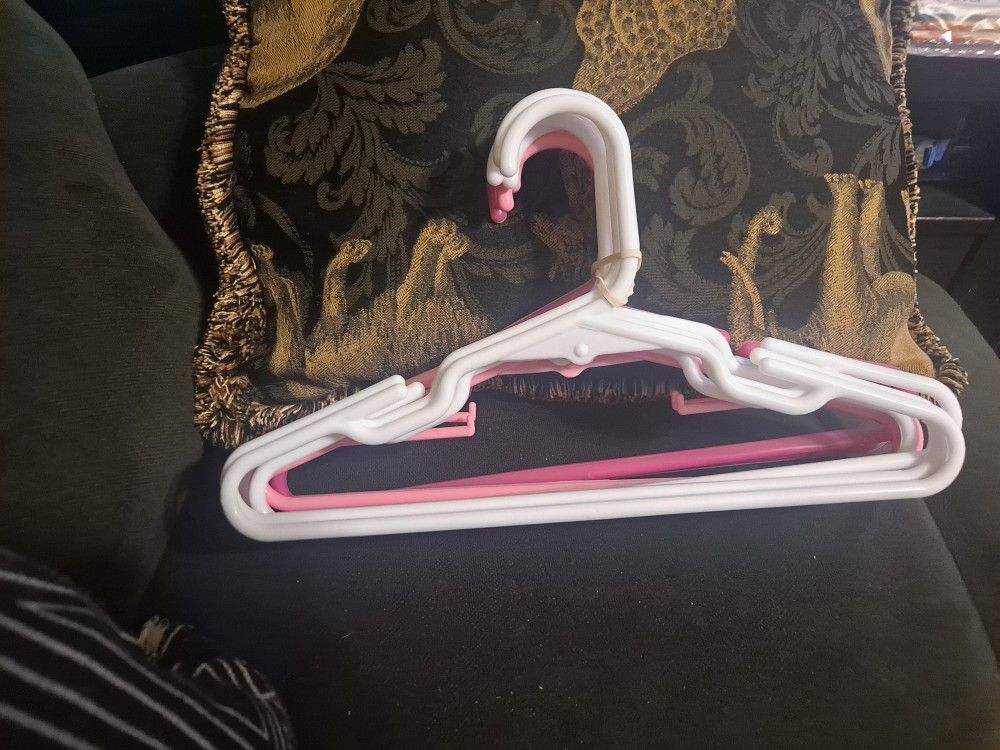 Kids Hangers Pink And White