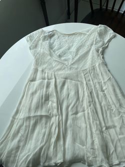 Aquamar women’s ivory/white boho-style blouse or tunic, size Small (S)