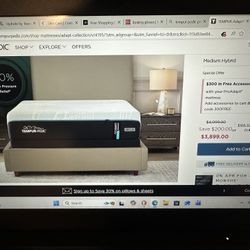 King Size Tempurpedic Pro adapt 