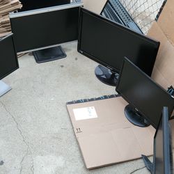 Lot of 10 Computer Monitors Dell HP Acer 19-28 Inch 