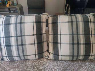 3 Decorative pillows green /cream color