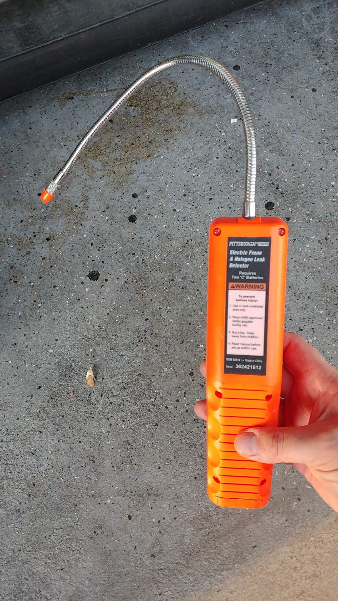 Pittsburgh electric Freon and halogen leak detector