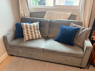 Gray Futon w/ Mattress (Queen Size)