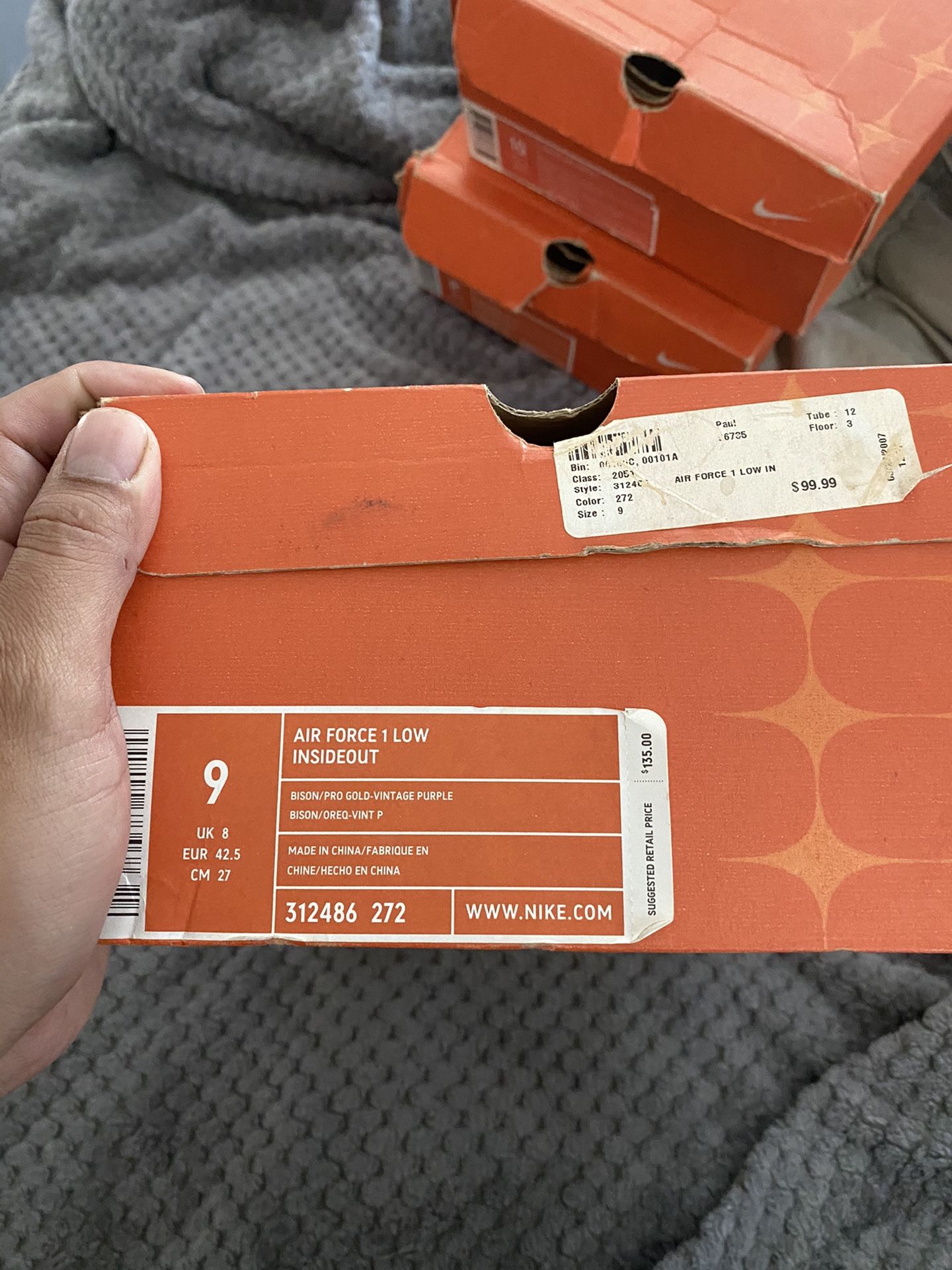 Nike Air Force 1 inside out pack