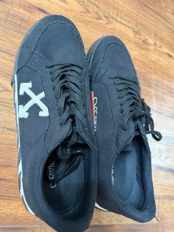 Off-White Low-Top Black Canvas Sneakers