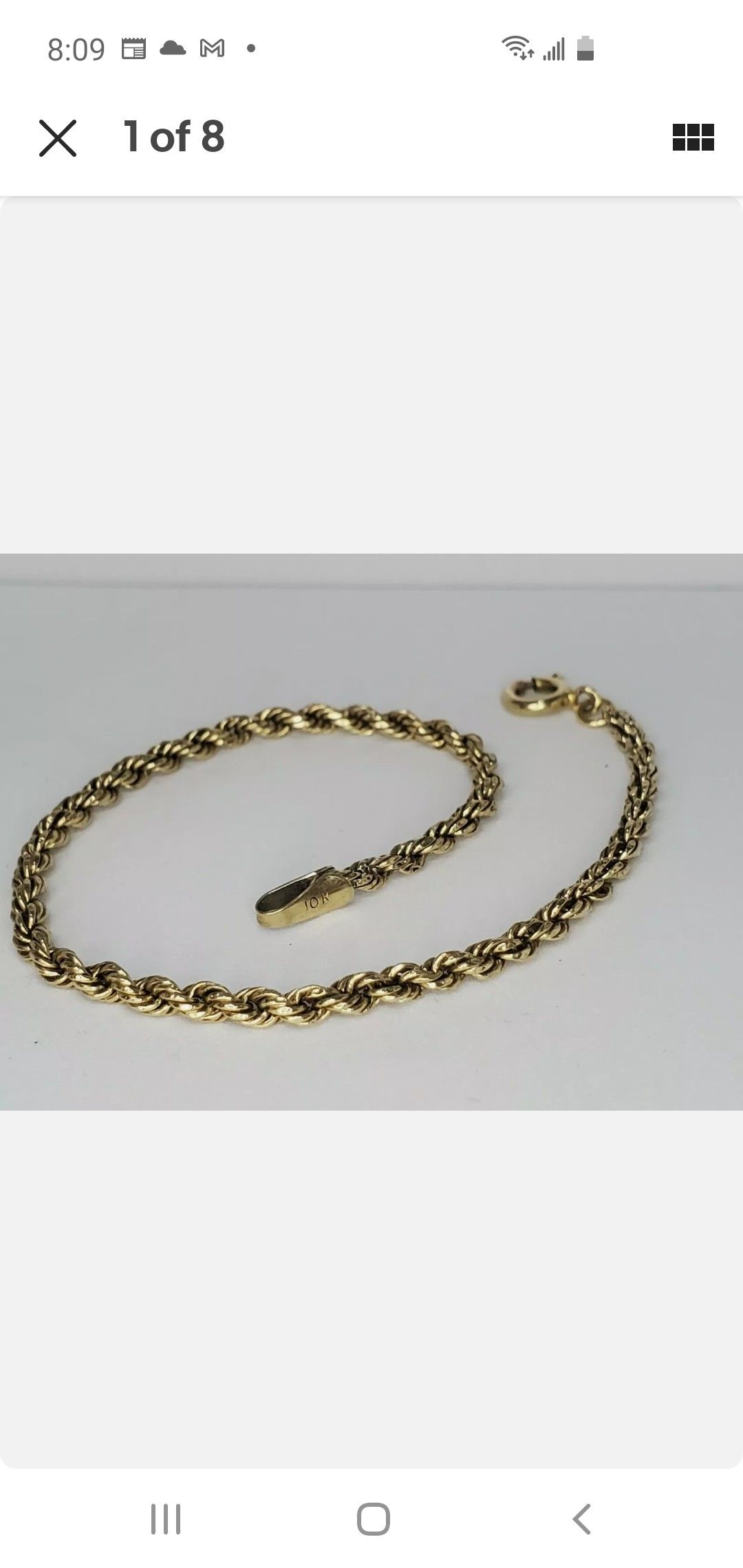 Solid 10k Gold Bracelet