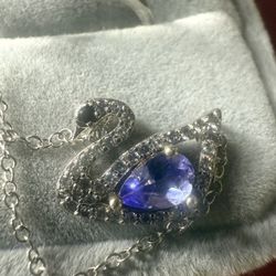 Set Of Tanzanite And Staring Silver 925 
