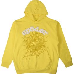(AUTHENTIC)Sp5der Web Hoodie Yellow 