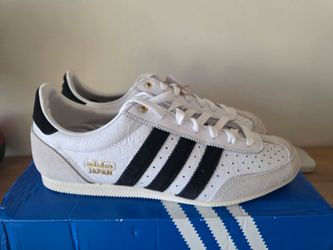 Adidas Japan Sneakers - White/Black w/Gold Lettering - Women's 8 - Brand New In Box