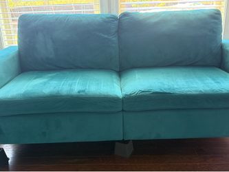 Two seater fabric sofa
