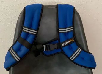 APEXUP 10lb Weighted Reflective Running Vest - Blue