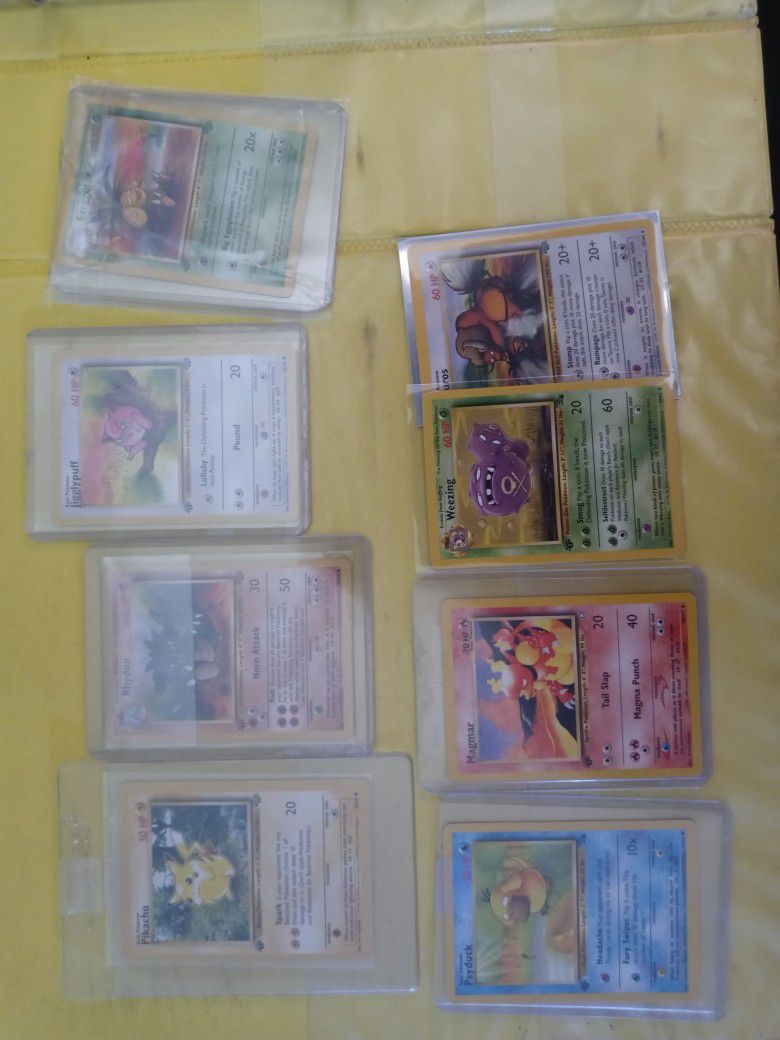 8 First Edition Pokemon Cards 