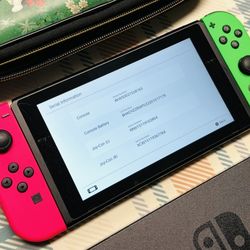 Nintendo Switch Animal Crossing Edition Console Tested/Works V2 READ 8165