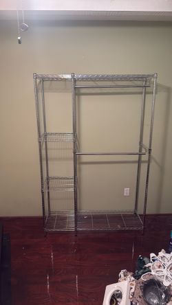chrome wire garment rack / closet organizer