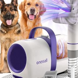 Oneisall Pet Hair Vacuum & Grooming Kit w/ Tools