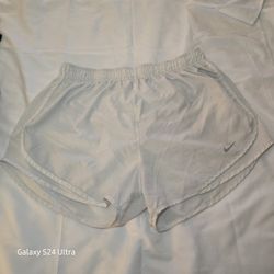 Nike Dri-Fit Activewear Shorts W/Lining Size XLarge White