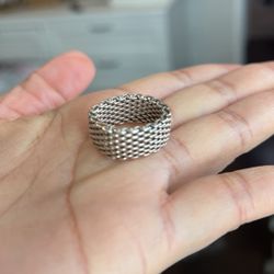 Tiffany And Co Mesh Ring Size 6