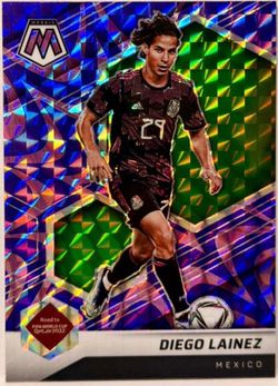 Diego Lainez • 2021-22 Panini Mosaic Road to FIFA World Cup • Mosaic Reactive Purple • Mexico