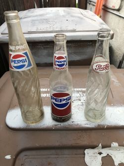 Vintage Soda Bottles Pepsi Coca Cola