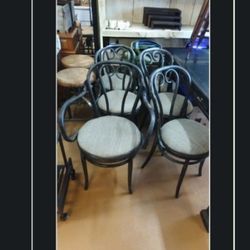 Thonet Style Bentwood Dining Chairs Set Of 4 Sweetheart Cafe Chairs