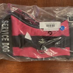 Service Dog Vest Harness & Matching Leash- X-Large-Pink