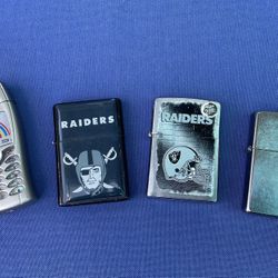 2-Zippo Lighter Plus 2-Mixed Dehoo Raiders & Sony Ericsson T68 Butane Lighter