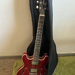 Electric Hollow Body Guitar With Case 