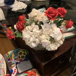 Artificial Flowers Bouquet Vase