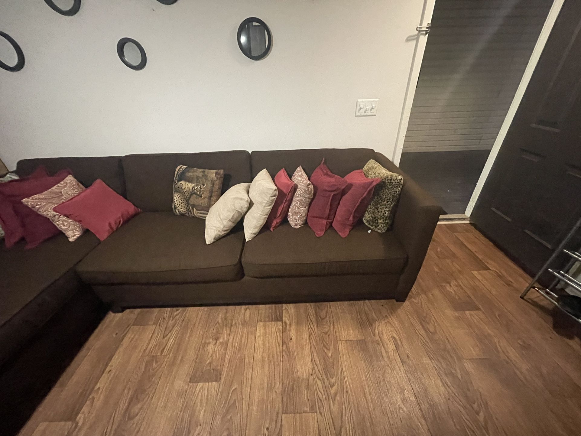 Sofa En L En Buena Forma Color Cafe