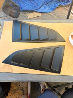 14-19 Corvette C7 Coupe ABS Plastic Rear Side Window Louver Sun Shade Cover
