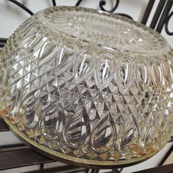 Vintage Glass Cut Bowl 