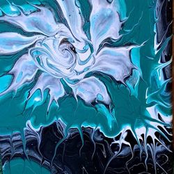 Acrylic Fluid Art Painting