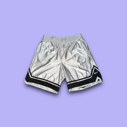 Vintage Nike Basketball Shorts Mens XL Dazzle Shiny Y2K Light Gray
