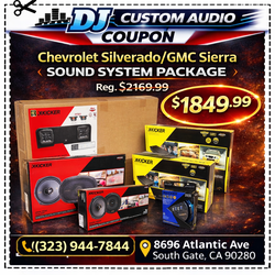 Kicker GMC Sierra & Chevy Silverado Truck Shallow L7 12" Subwoofers 6 1/2" & 6x9" Coaxial Speaker System 4 Channel Mono Bass Amplifier Wiring Kit Pack