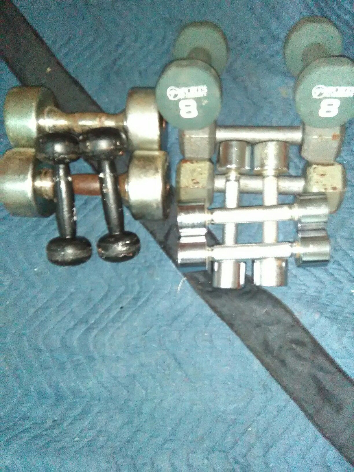 Dumbbell Pata ejercicios con peso.