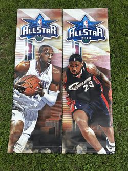 2010 NBA All Star Banners Lebrun James 