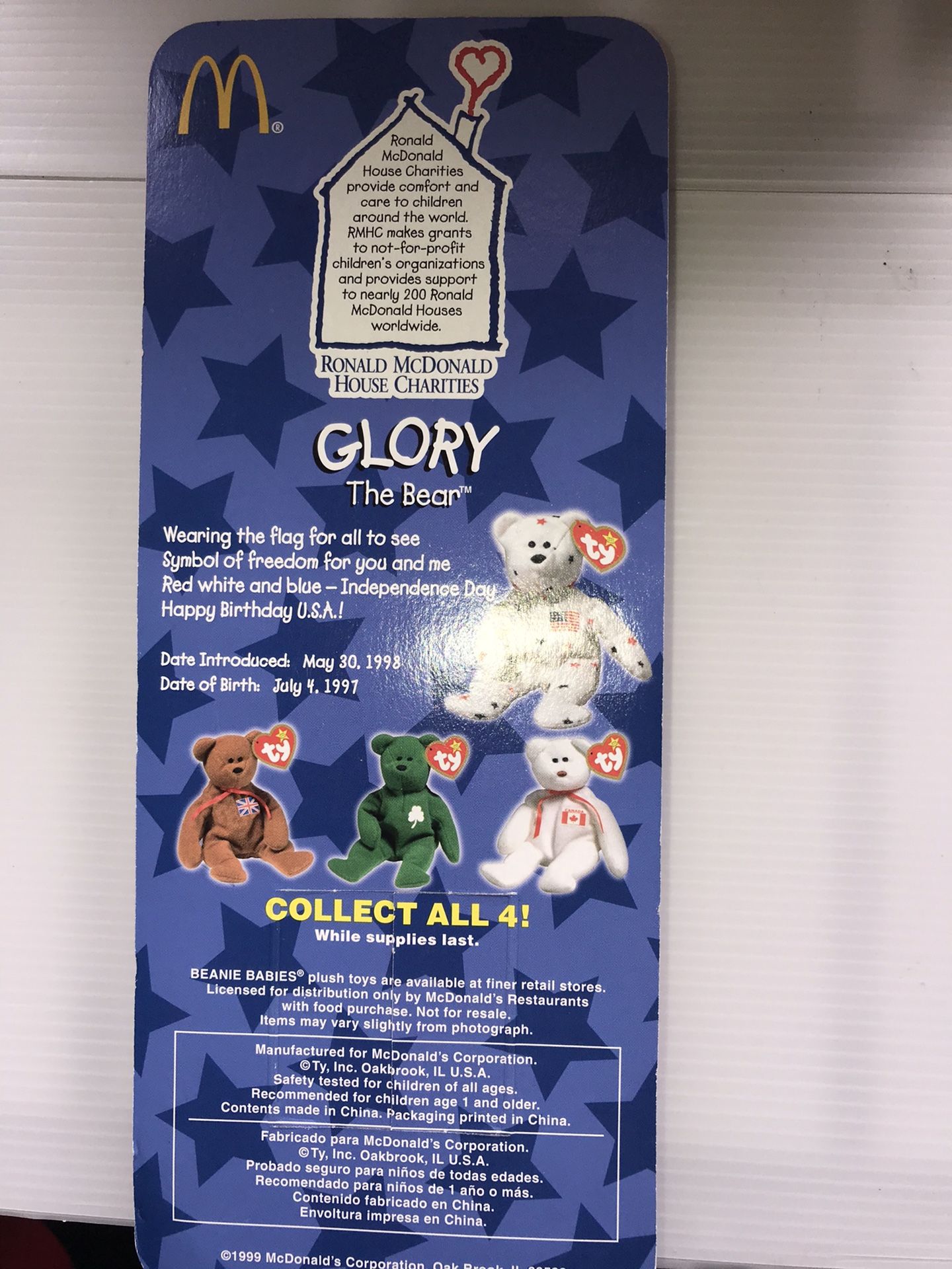 McDonald’s 1999 Beanie Babies set International Bear Collection Some with tag errors