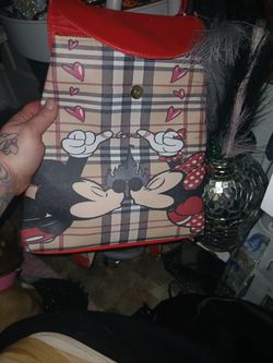 Mickey & Minnie Mouse Plaid Mini Backpack