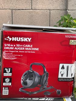 Husky 5/16 in. x 50 ft. Cable Drum Auger