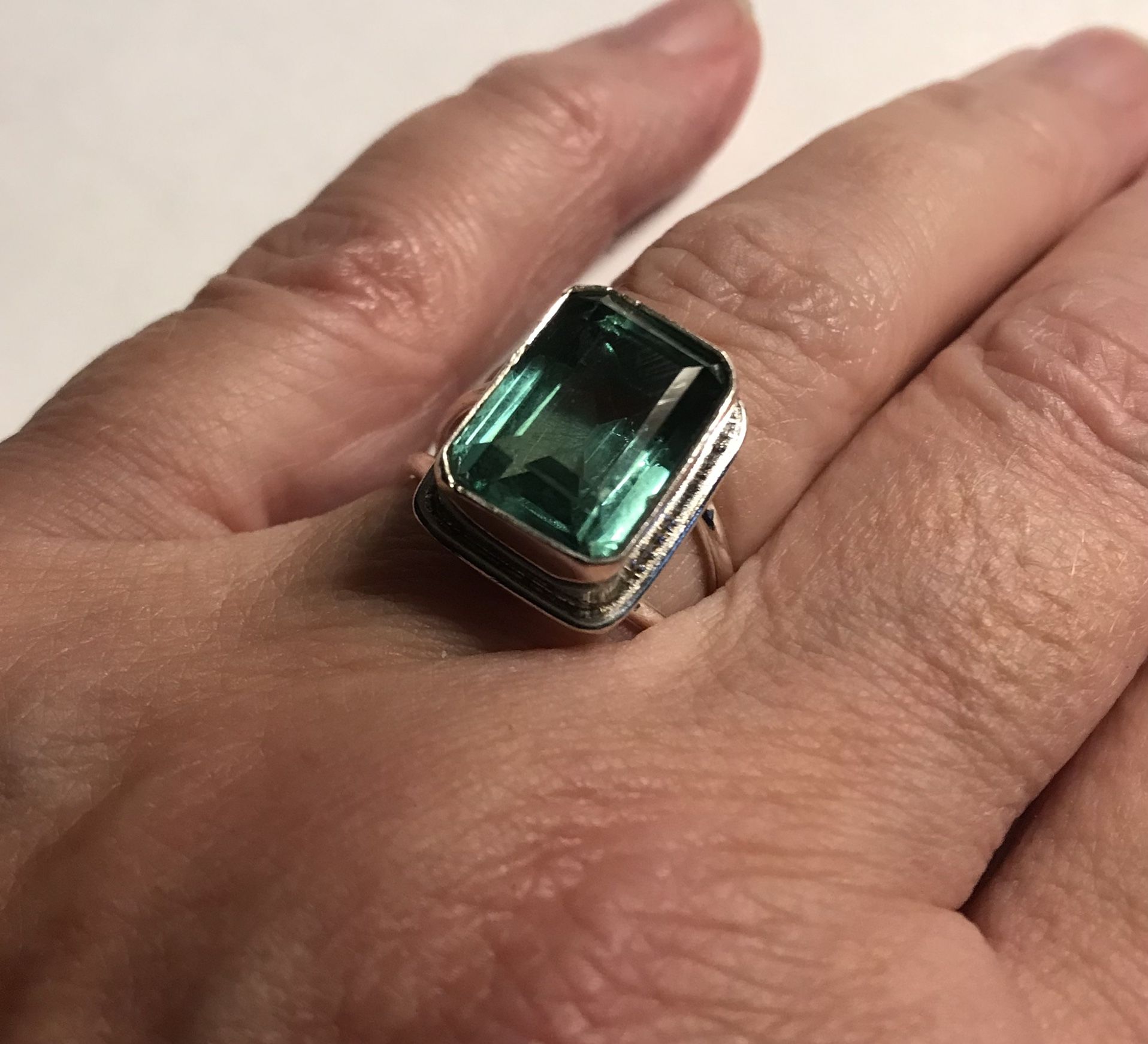 Aquamarine 925 Sterling Silver Ring