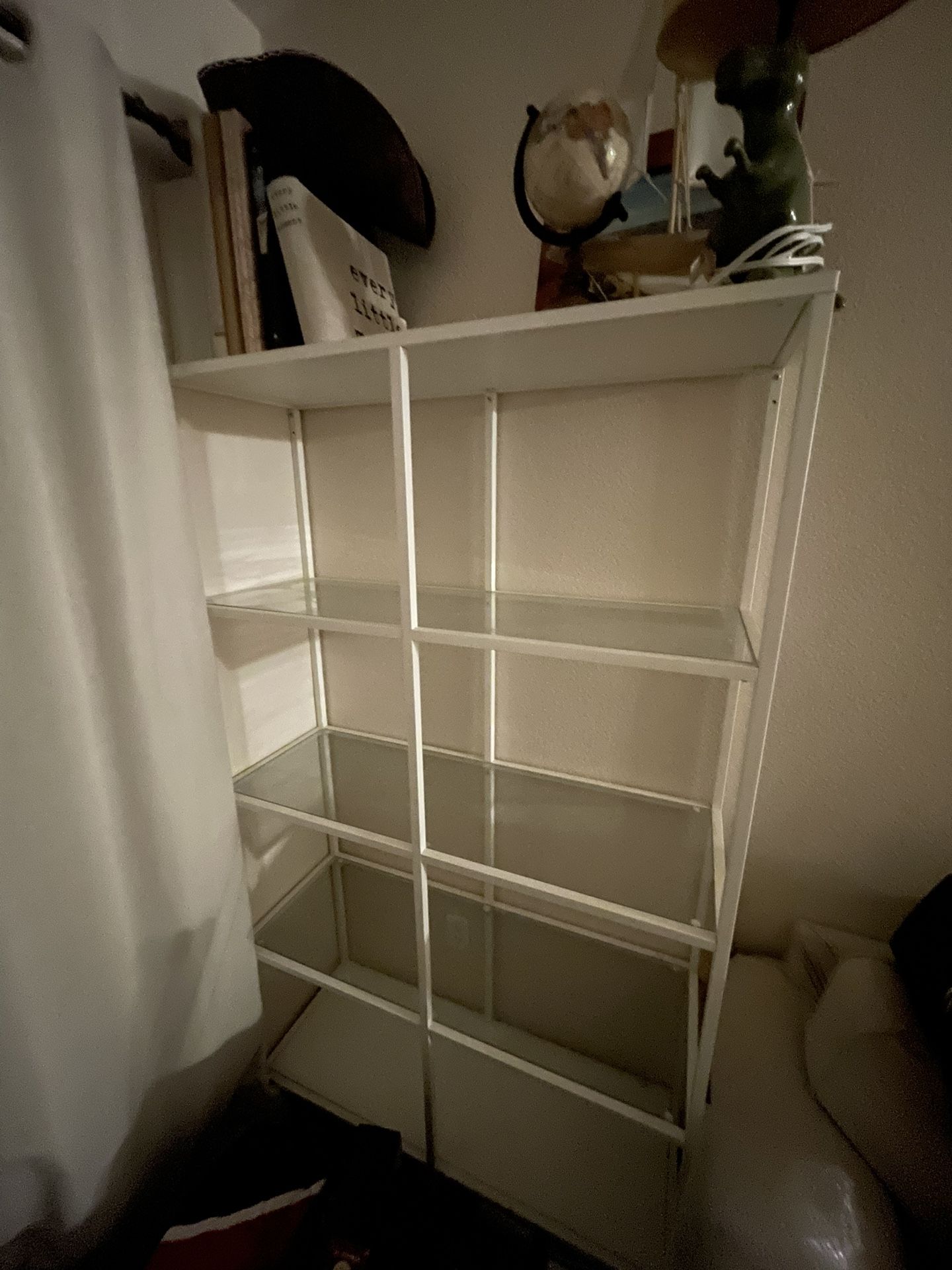 Vittsjo White Glass Shelf Bookcase