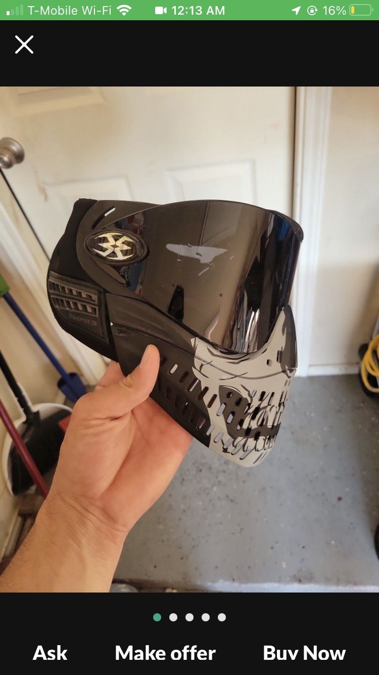 Paintball Mask E Flex Skull Face