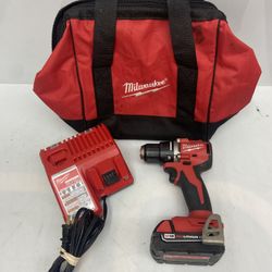 M18 18V Lithium-Ion Brushless Cordless 1/2 in. Compact Drill/Driver with One 2.0 Ah Battery, Charger and Tool Bag