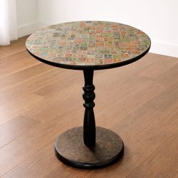 ✨ ONE-OF-A-KIND Vintage Stamp Table – Conversation Piece ✨