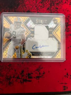 Christian Watson Panini Select RC Auto Patch Card