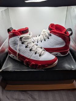 Air Jordan 9 White Red Sneakers M9.5
